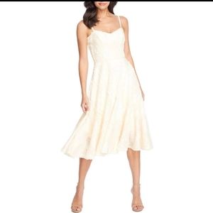 Dress the Population Flora Sequin Dress, Cream, L
